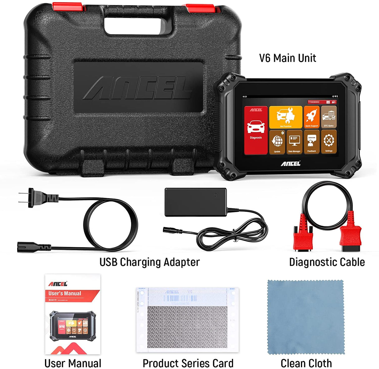 Professional Diagnostic Scanner Ancel V6 Full System OBD2 15 Reset Functions