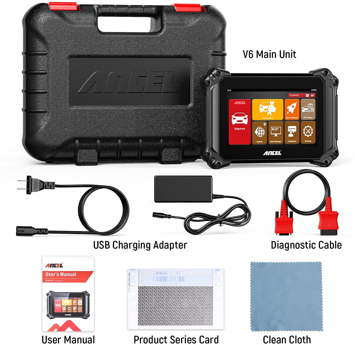 Professional Diagnostic Scanner Ancel V6 Full System OBD2 15 Reset Functions
