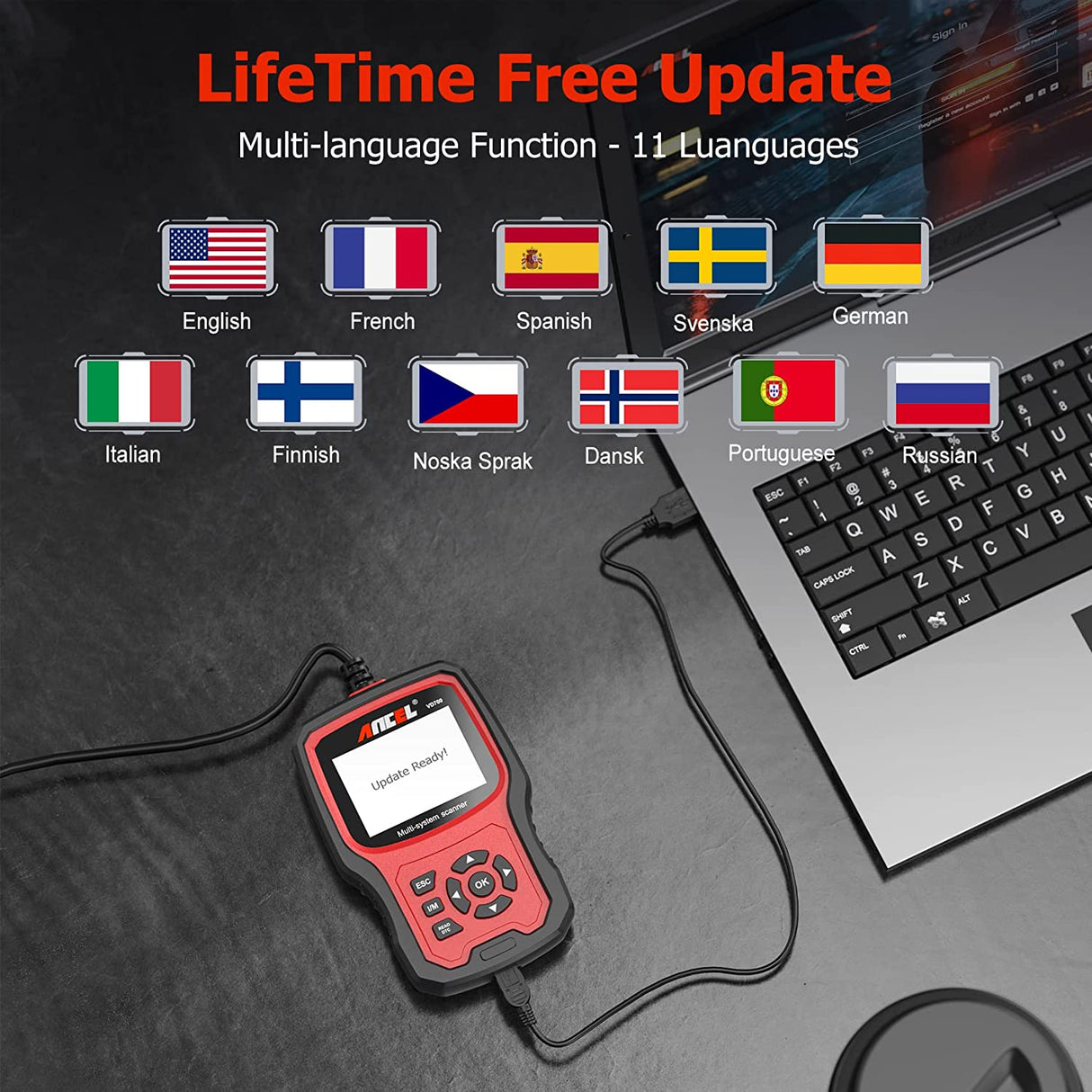 Car Diagnostic Tool For VW Audi Skoda Full System Ancel VD700 Reset Oil TPMS SRS