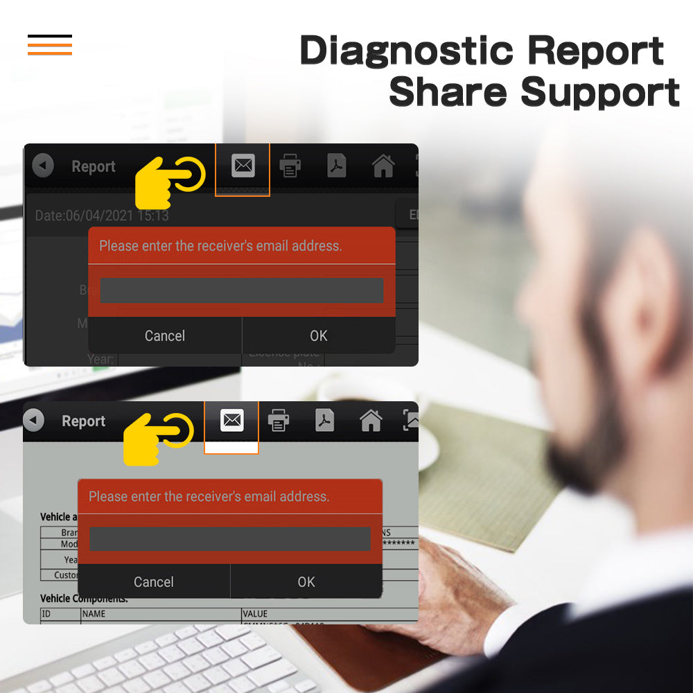 Heavy Duty Truck Scan Tool ANCEL HD3100 All System 12V/24V 2in1 Cars and Trucks