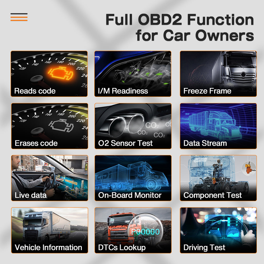 Heavy Duty Truck Scan Tool ANCEL HD3100 All System 12V/24V 2in1 Cars and Trucks