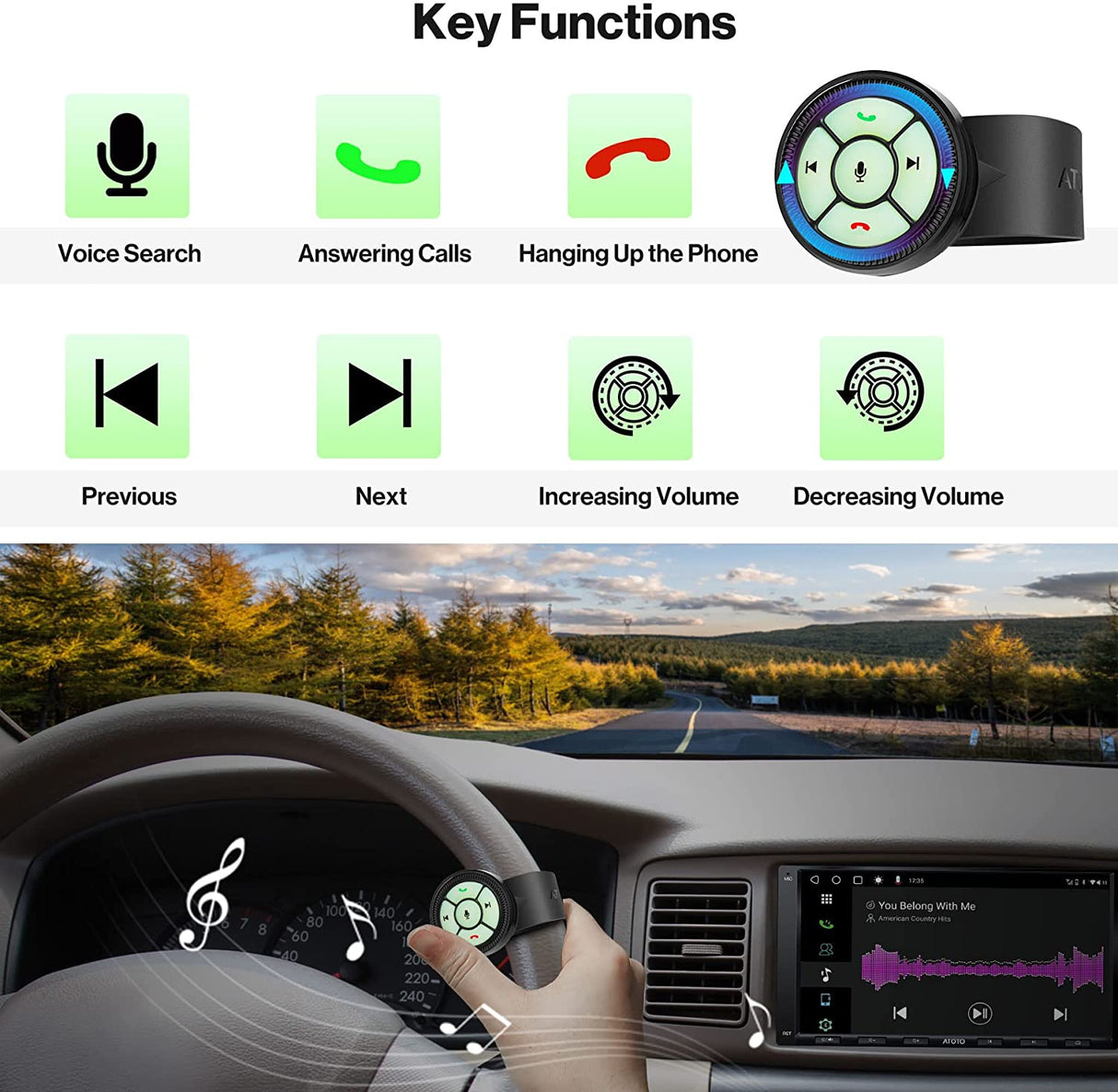 Atoto Wireless Remote Control For Atoto And Other Brands ATOTO AC-44F8