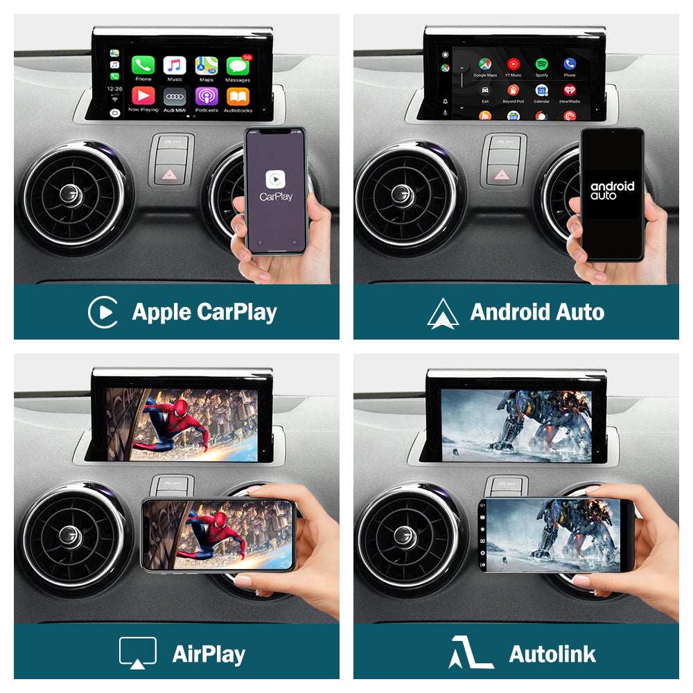 Wireless CarPlay Android Auto Decoder For Audi Q3 2014-2018 & A1 2013-2018 RMC System