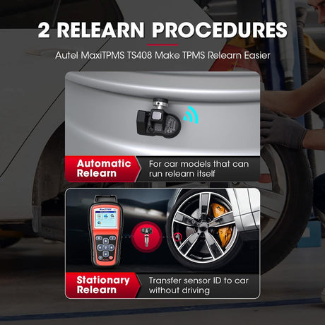 Autel TS408 TPMS Relearn Tool Tire Pressure Monitor Sensor Programming Lifetime Free Update