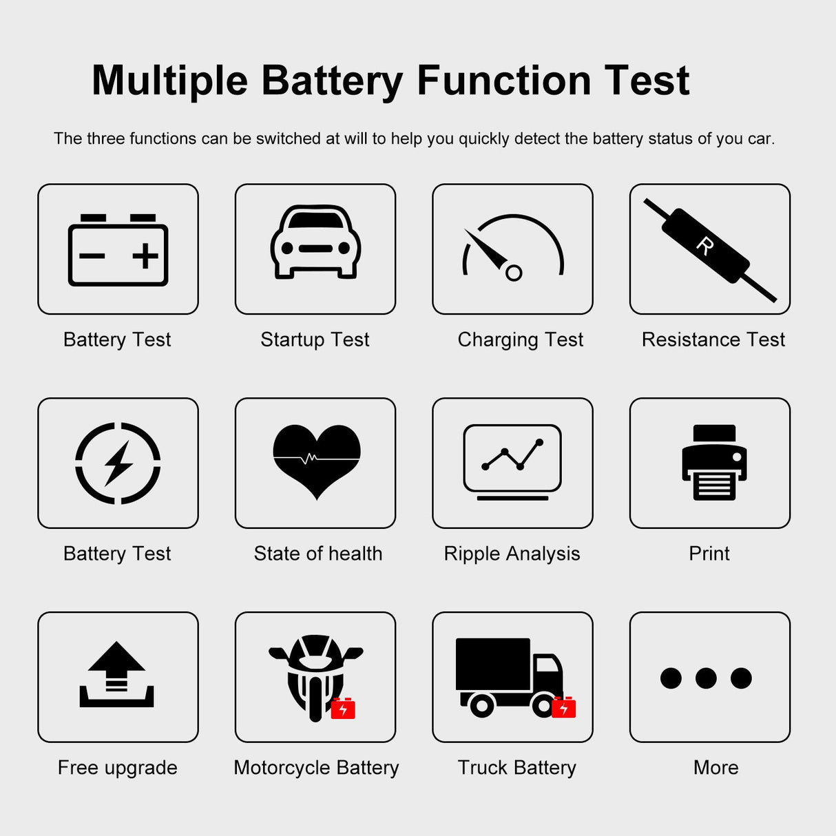 Professional Battery Tester Konnwei KW720 6V 12V 24V W/Printer 100-2000CCA
