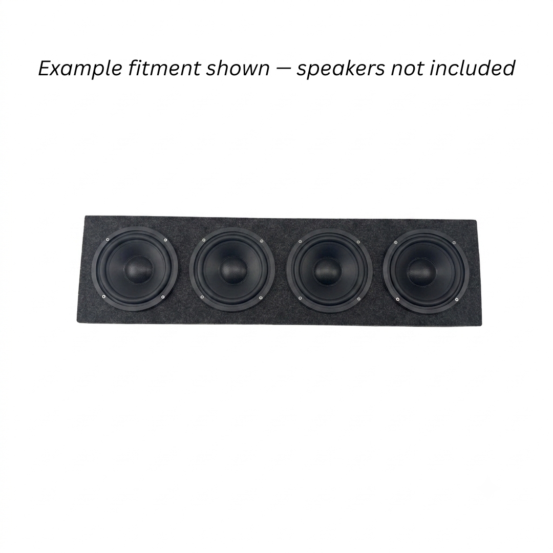 Carpeted Speaker Box Enclosure Quad 4-Hole – 6.5" Midrange Speakers