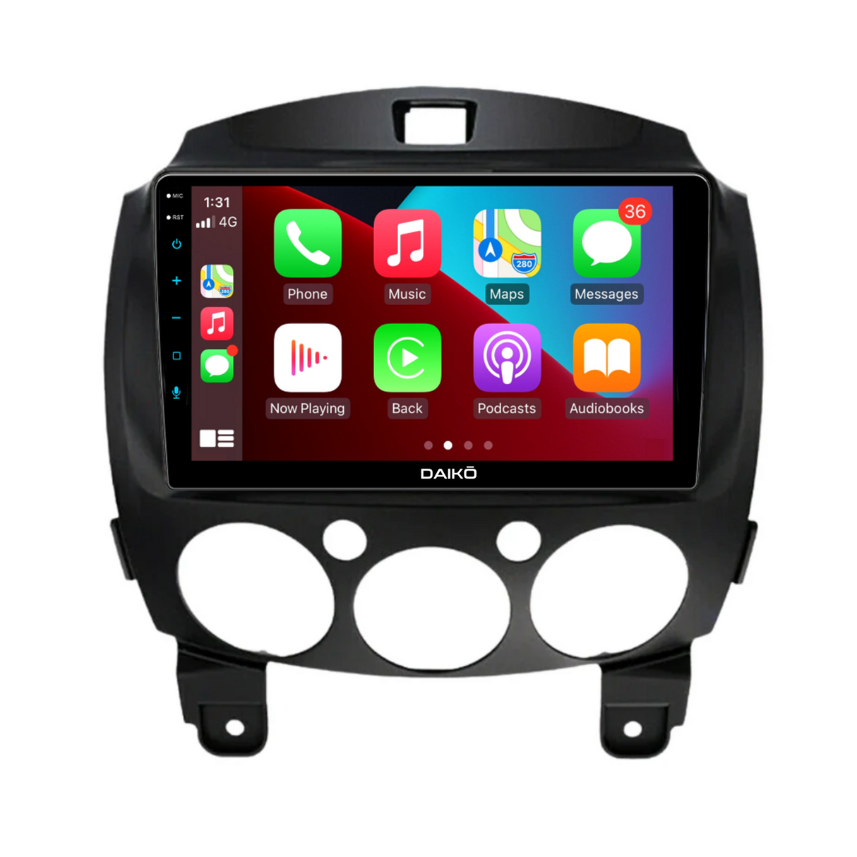 Daiko Multimedia Unit Wireless Carplay Android Auto For Mazda 2 Demio 2007-13