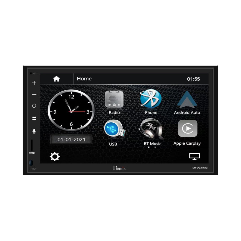 Domain DM-CA2268WBT Wireless Apple CarPlay & Android Auto 6.75″ Multimedia Receiver USB Bluetooth