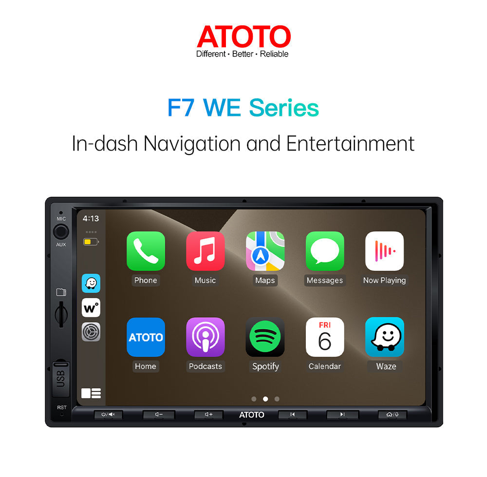 Car Stereo ATOTO F7 WE Wireless CarPlay & Android Auto Bluetooth With Buttons