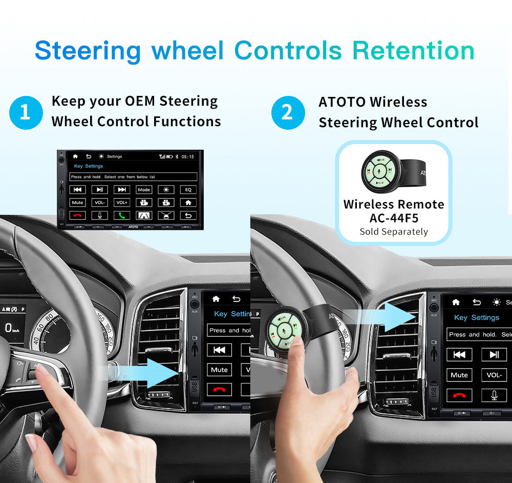 Car Stereo ATOTO F7 WE Wireless CarPlay & Android Auto Bluetooth With Buttons