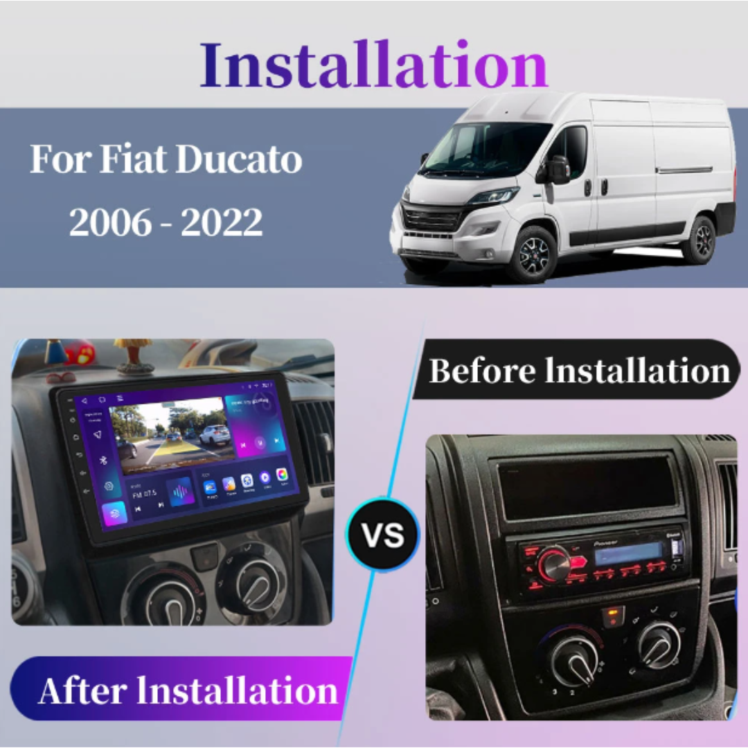 Daiko Multimedia Unit Wireless Carplay Android Auto For Fiat Ducato 2006-2020