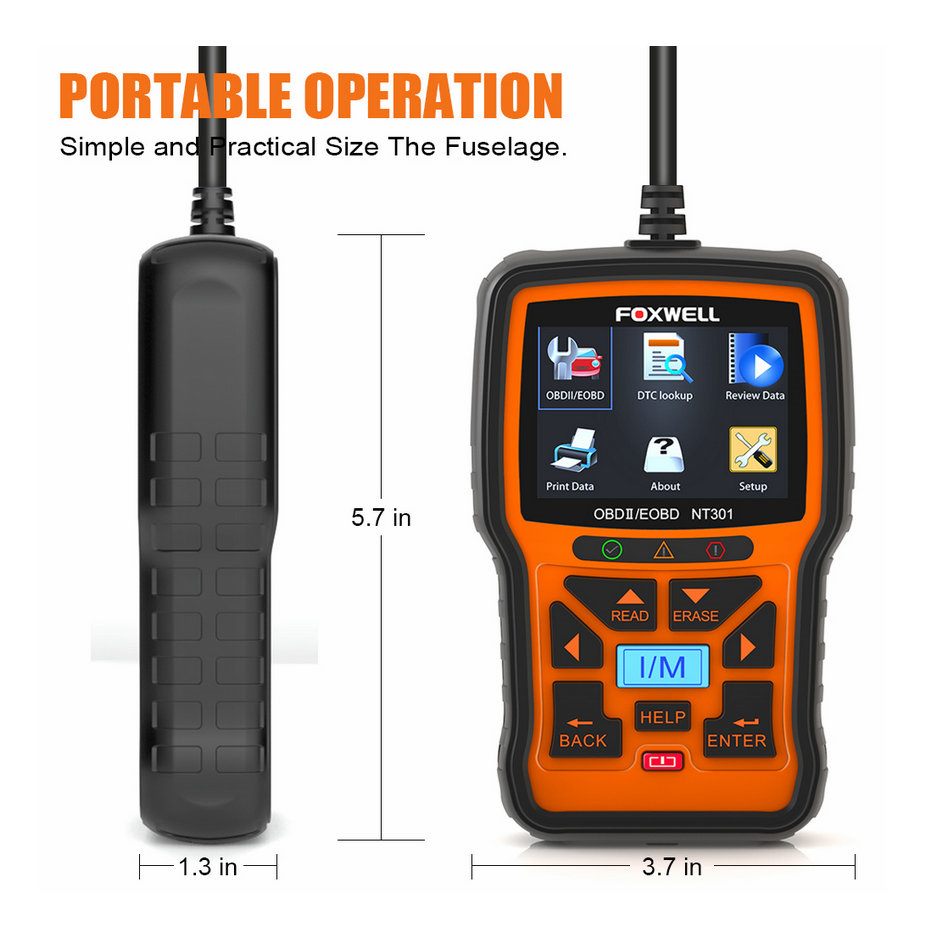 Foxwell NT301 OBD OBD2 Scanner Car Engine Diagnostic Code Reader
