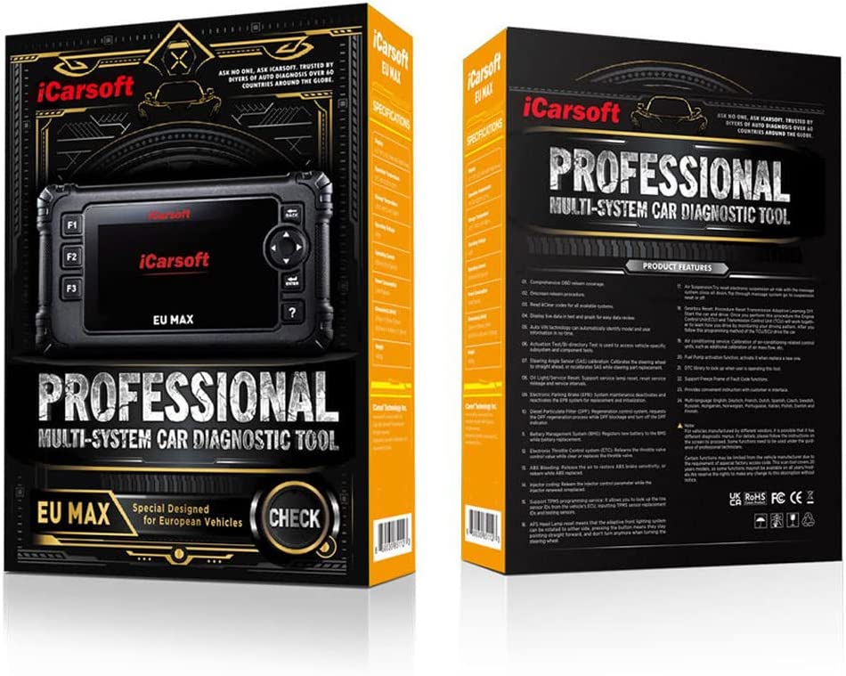 Professional Car Diagnostic Tool iCarsoft EU MAX For European Brands