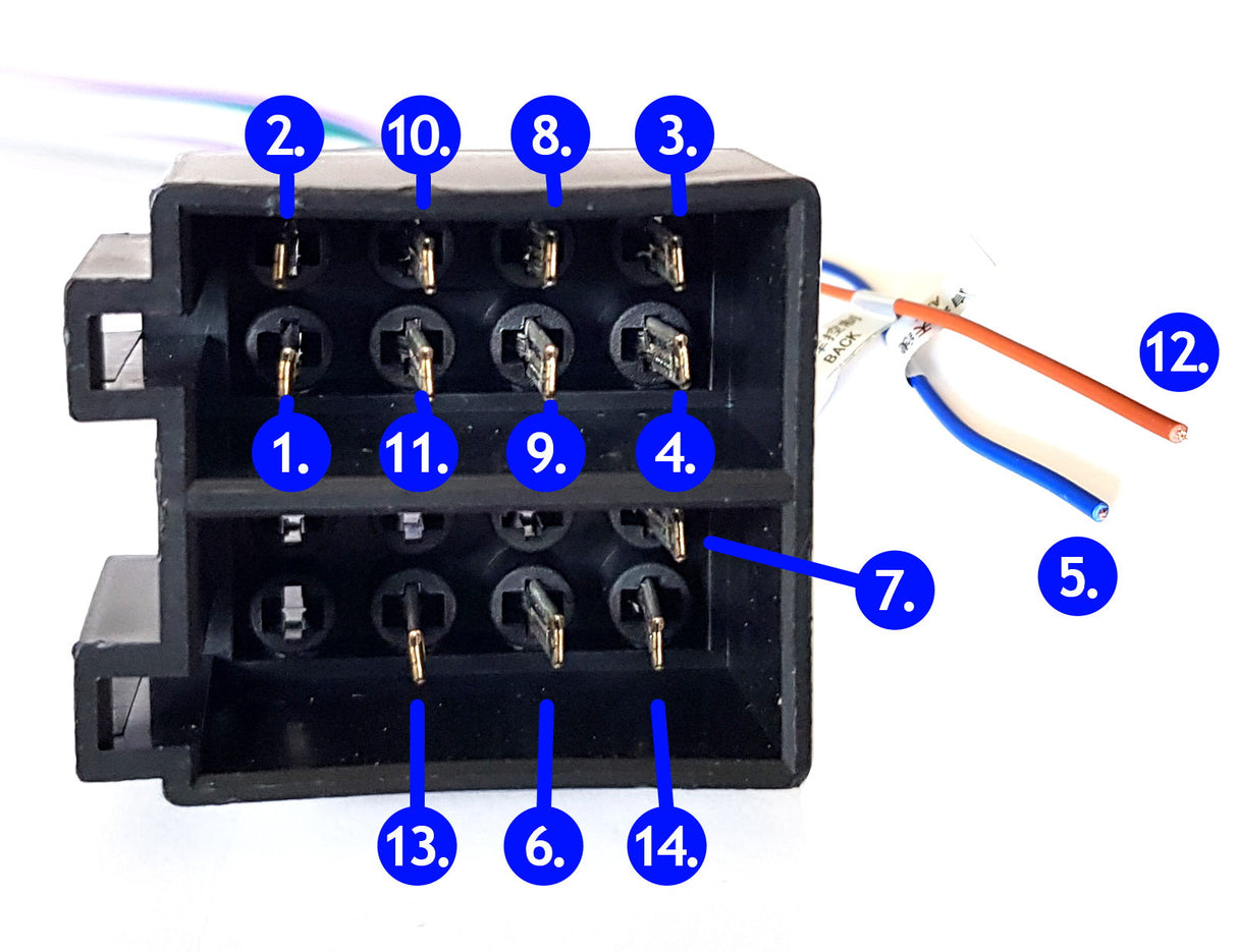 Car Stereo Wiring Harness 16 pin to ISO connectors