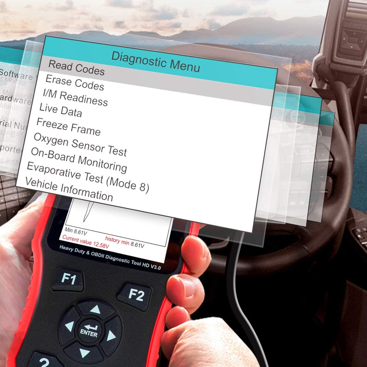 Heavy Duty Diagnostic Tool For Trucks iCarsoft HD V3.0 12V/24V New Model