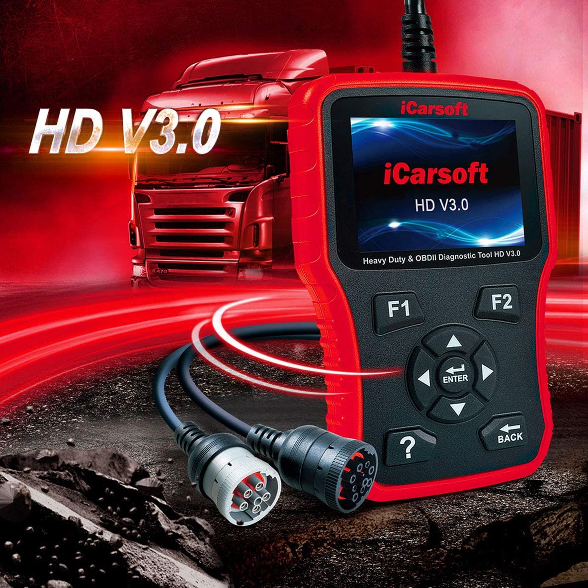 Heavy Duty Diagnostic Tool For Trucks iCarsoft HD V3.0 12V/24V New Model