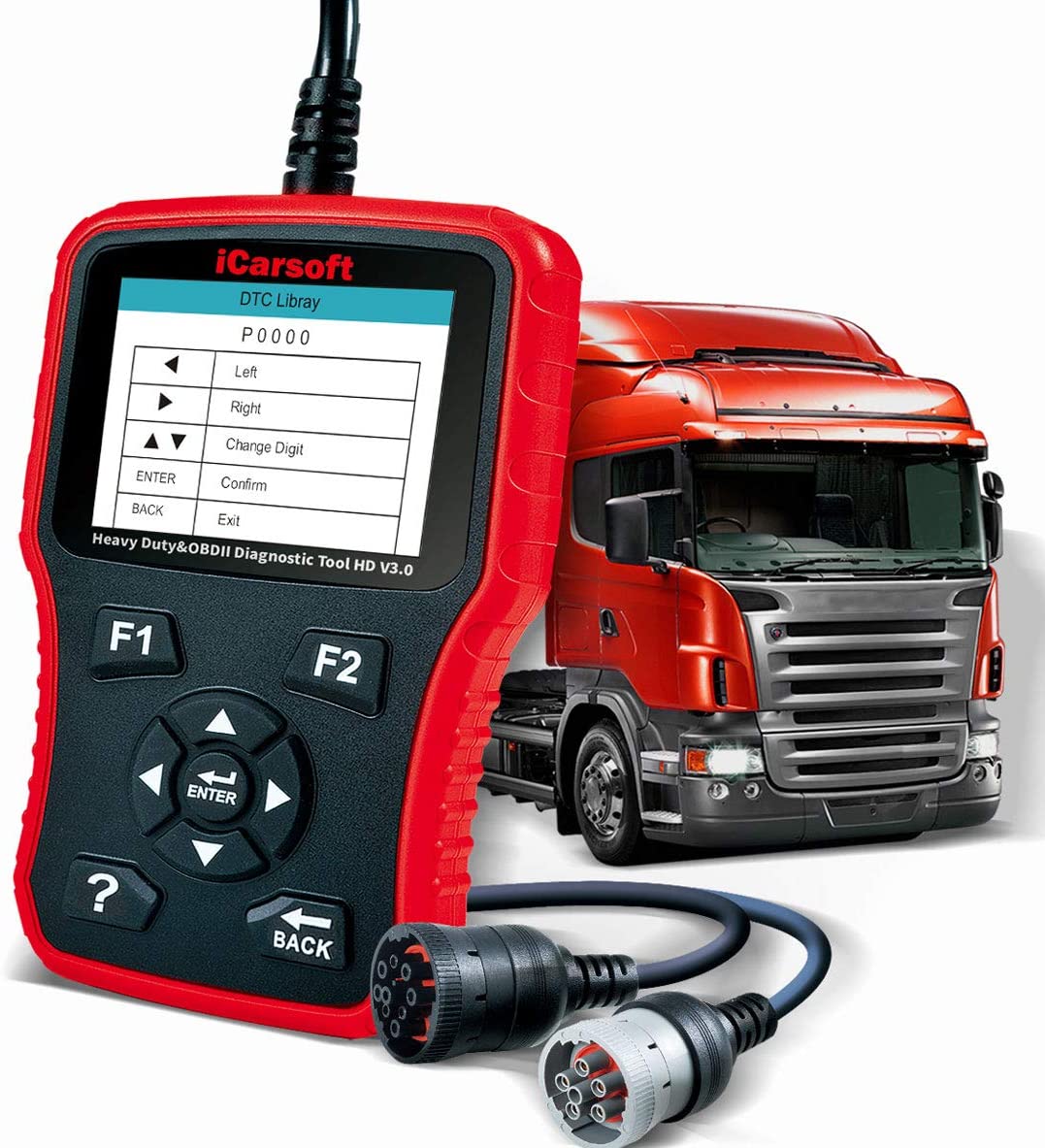 Heavy Duty Diagnostic Tool For Trucks iCarsoft HD V3.0 12V/24V New Model