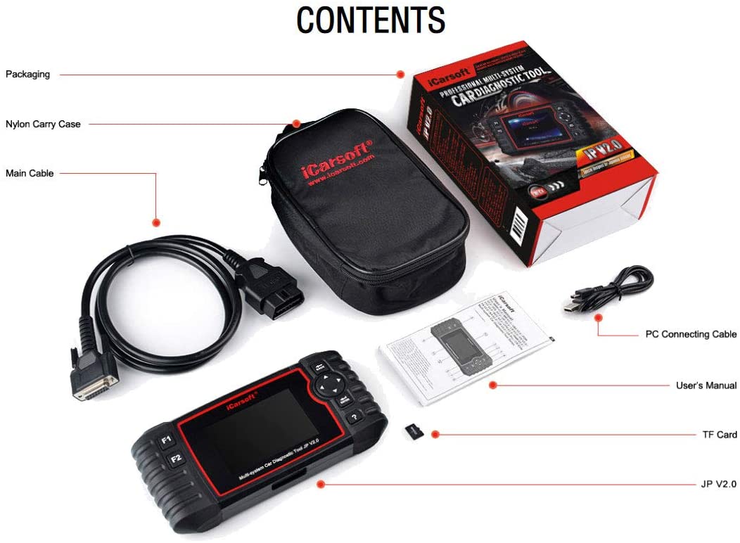 Scan Tool iCarsoft JP V2.0 for Toyota/ Mazda/ Nissan/ Mitsubishi etc. OBD2/JOBD
