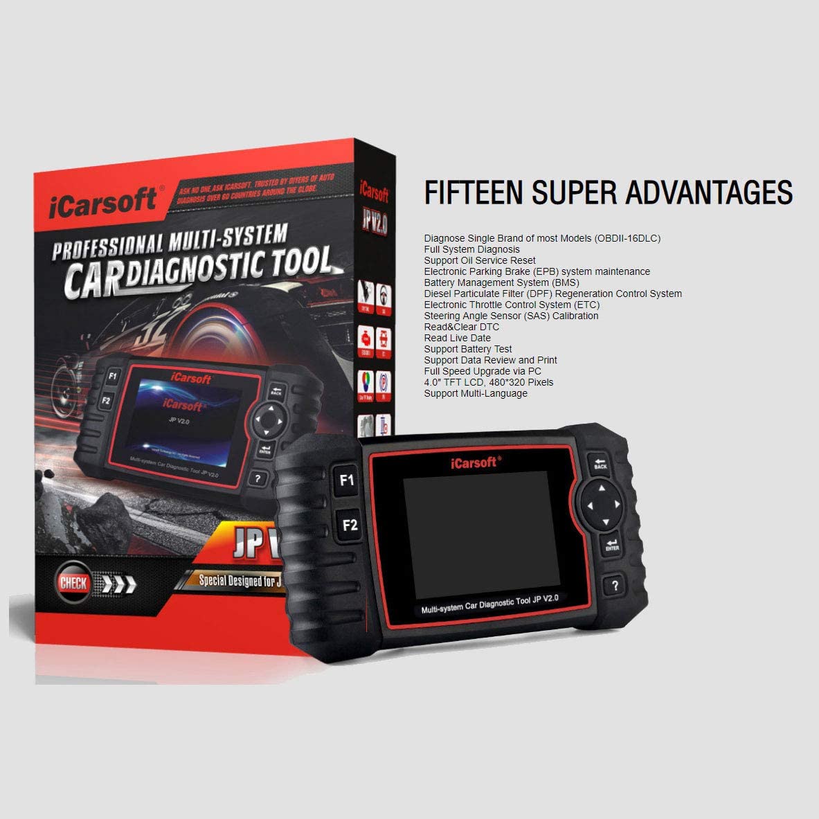 Scan Tool iCarsoft JP V2.0 for Toyota/ Mazda/ Nissan/ Mitsubishi etc. OBD2/JOBD