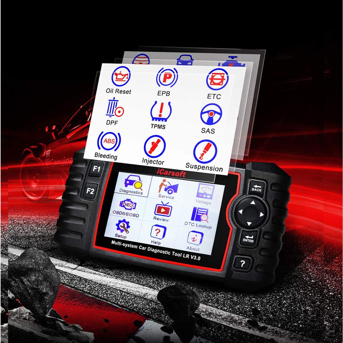 Car Diagnostic Scanner iCarsoft LR V3.0 for LandRover/ Jaguar Oil, BMS, DPF etc