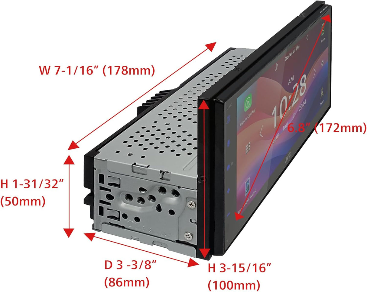 JVC KW-M690BW Wireless Apple CarPlay & Android Auto Head Unit