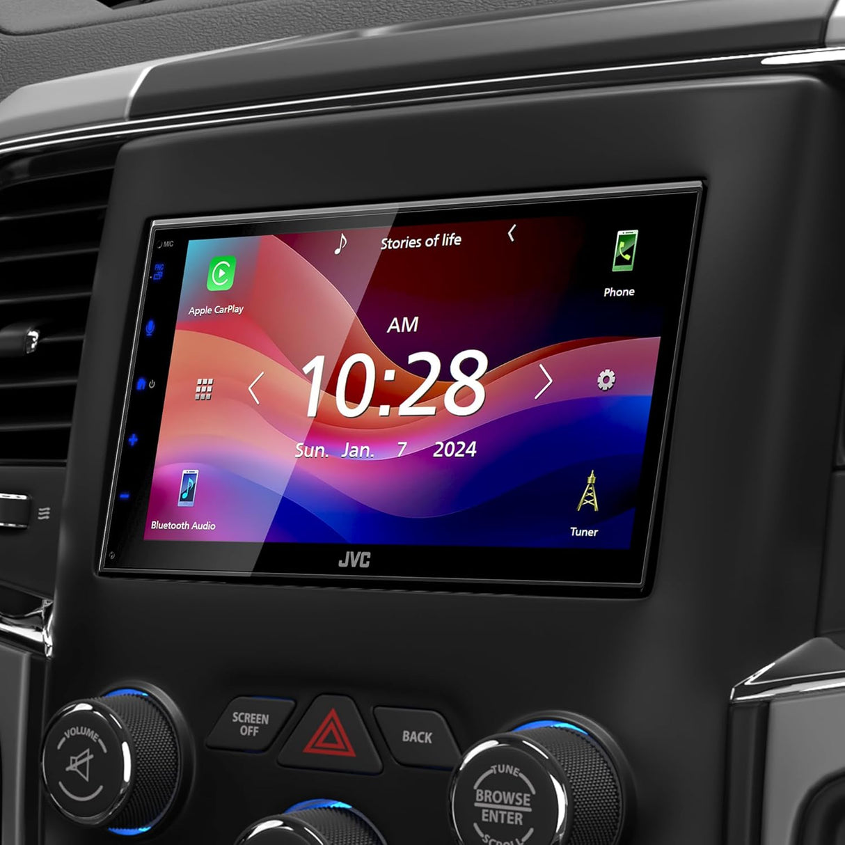 JVC KW-M690BW Wireless Apple CarPlay & Android Auto Head Unit