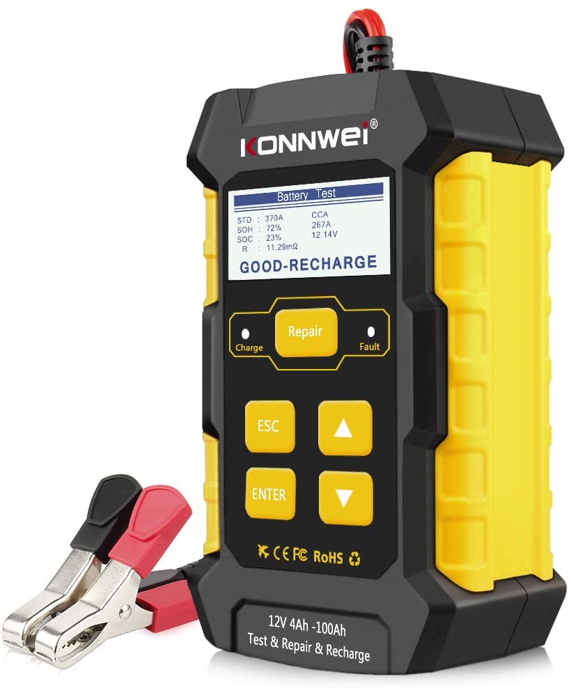 Car Battery Charger 12V 3in1 Charger Tester Konnwei KW510 Battery Desulfator