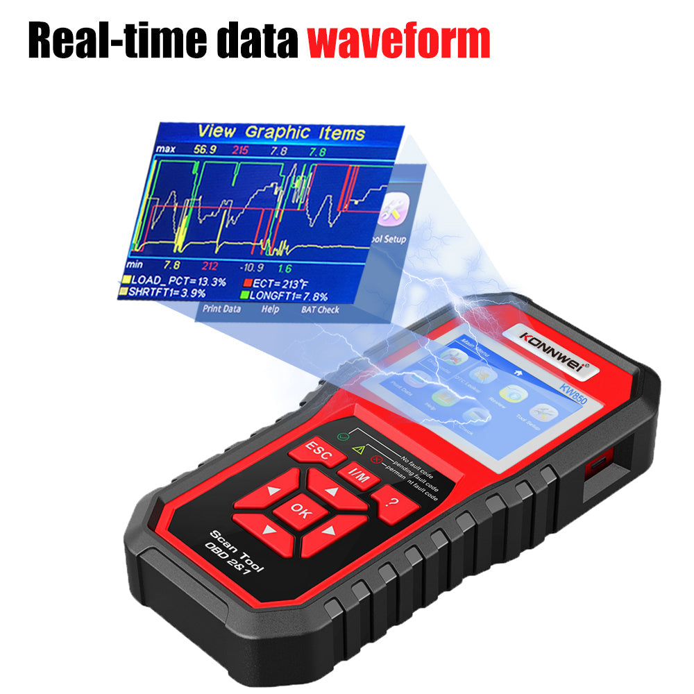 Car Scanner OBD2 Auto Code Reader Diagnostic Check Engine KONNWEI KW850