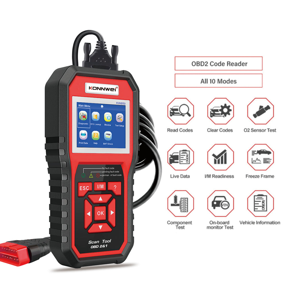 Car Scanner OBD2 Auto Code Reader Diagnostic Check Engine KONNWEI KW850