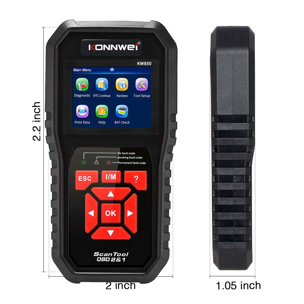 Car Scanner OBD2 Auto Code Reader Diagnostic Check Engine KONNWEI KW850