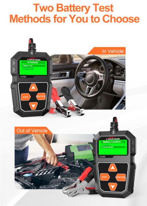 Car Battery Tester 12V Konnwei 100-2000CCA Auto Battery Tester Analyzer