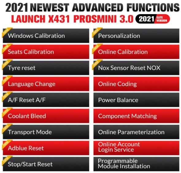 Professional Car Scan Tool Launch Pros Mini V3.0 2021 Model All Systems Scan