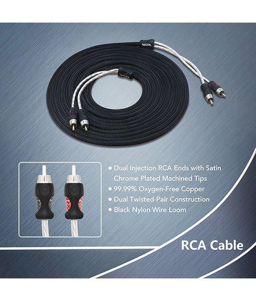 Recoil PCK0 1/0 AWG 2-CH Amplifier Installation Kits Oxygen free copper strands