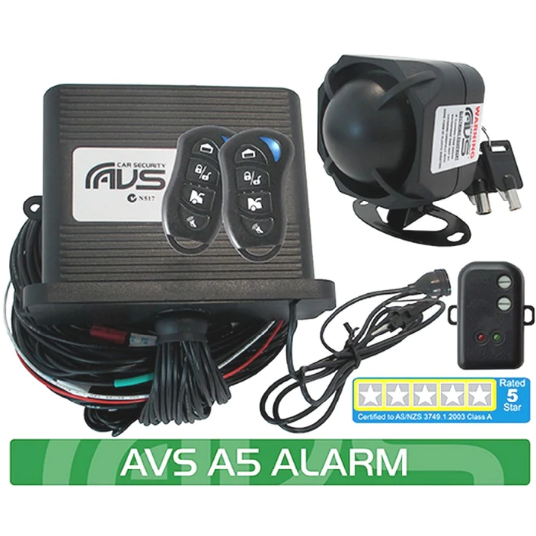 AVS Car Alarm With Installation AVS A5 AS/NZS STANDARDS CERTIFIED ALARM/IMMOBILISER