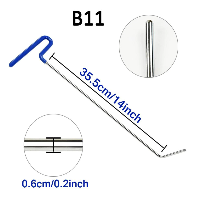 10pcs Paintless Dent Repair Tools Rods Hooks