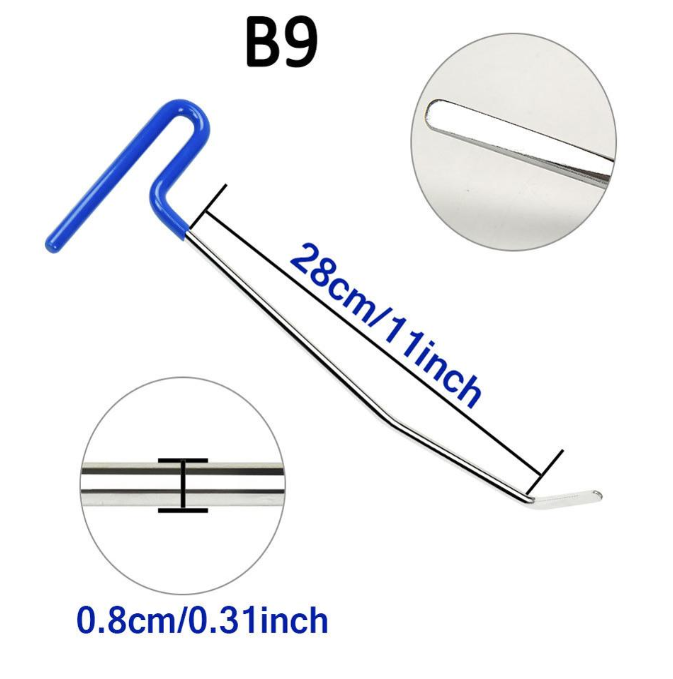 10pcs Paintless Dent Repair Tools Rods Hooks