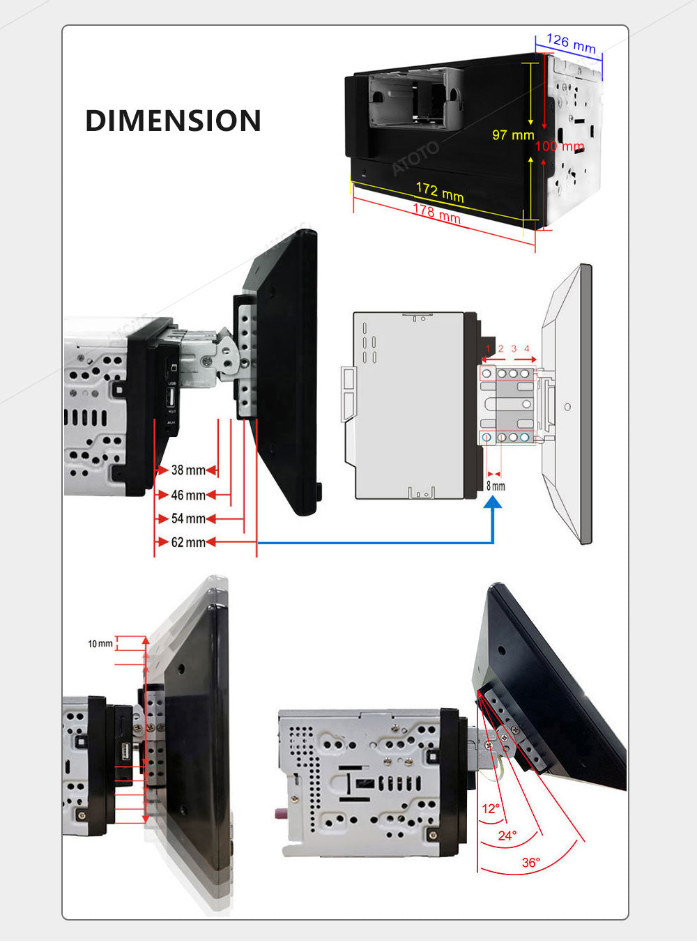 ATOTO Car Stereo S8 Premium 10inch Carplay & Android Auto 3G+32G