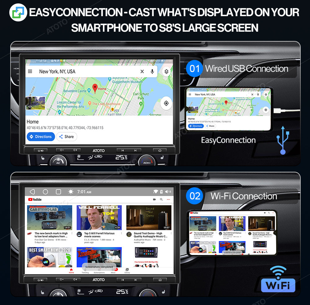 ATOTO Car Stereo S8 Premium 10inch Carplay & Android Auto 3G+32G