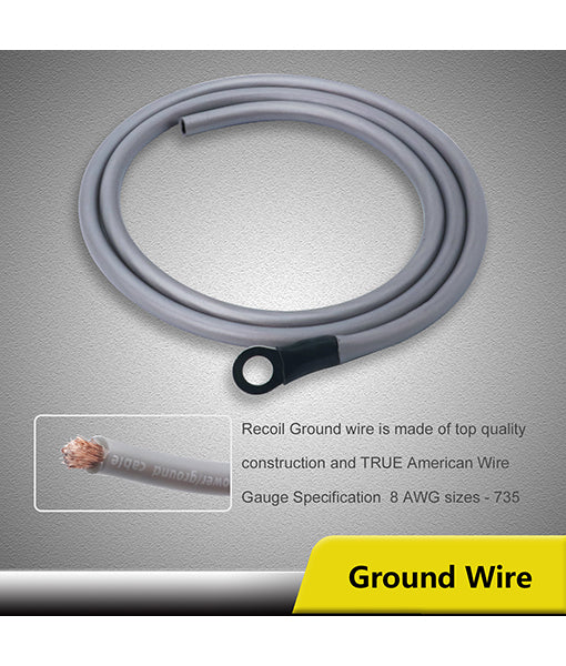 Recoil RCK8 True 8AWG Amplifier Wiring Kit Gauge 2-Channel Complete with OFC RCA cable