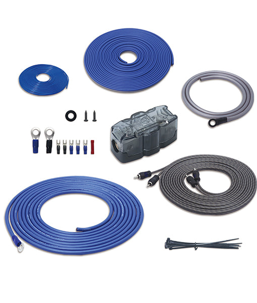 Recoil RCK8 True 8AWG Amplifier Wiring Kit Gauge 2-Channel Complete with OFC RCA cable