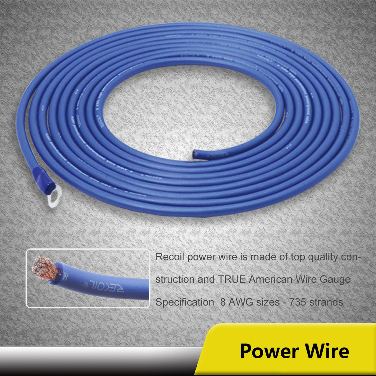 Recoil RIK8-B 2-Channel CCA Amplifier Wiring Kit