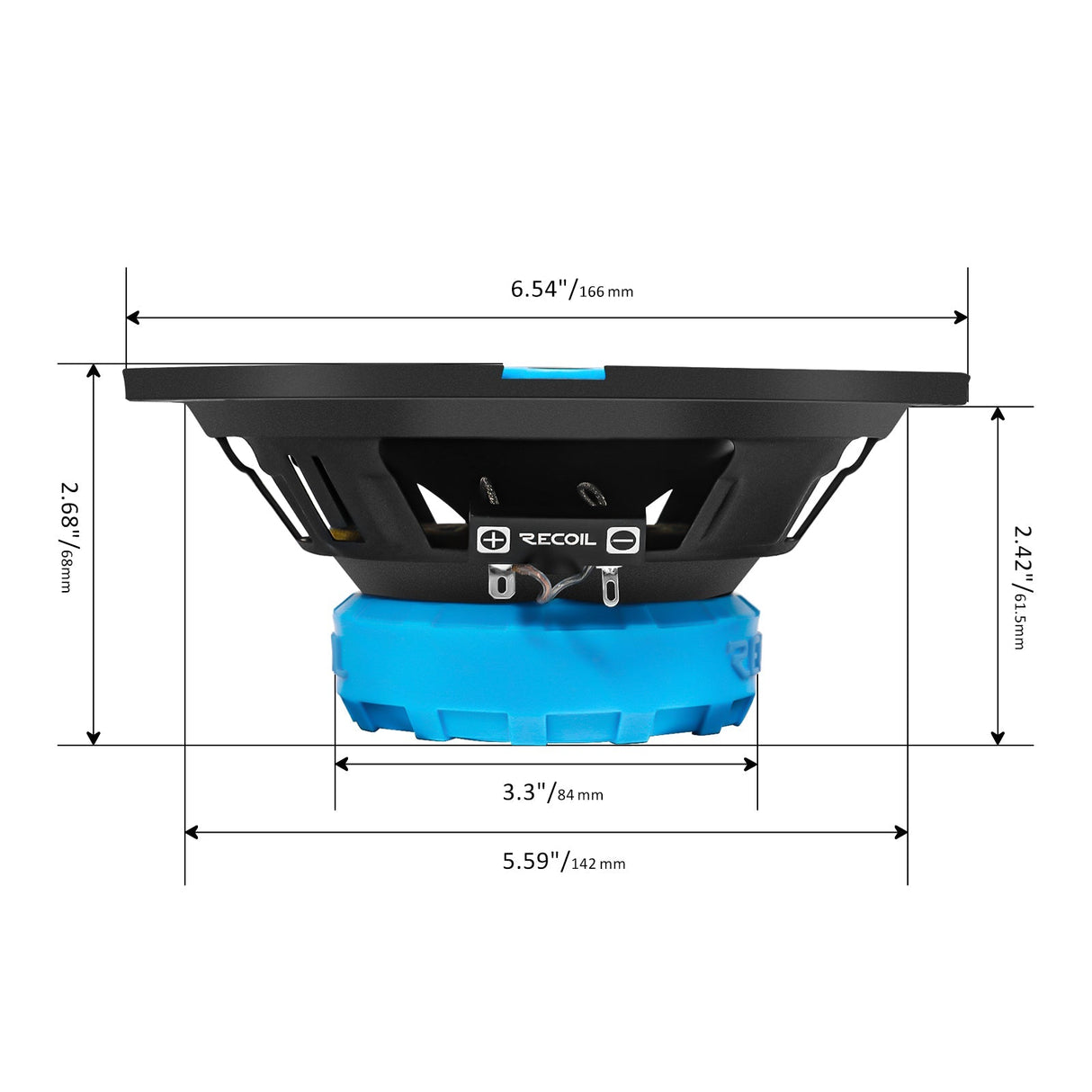 Recoil RCX65 Echo Series 6.5 Coaxial Speakers 200W Max