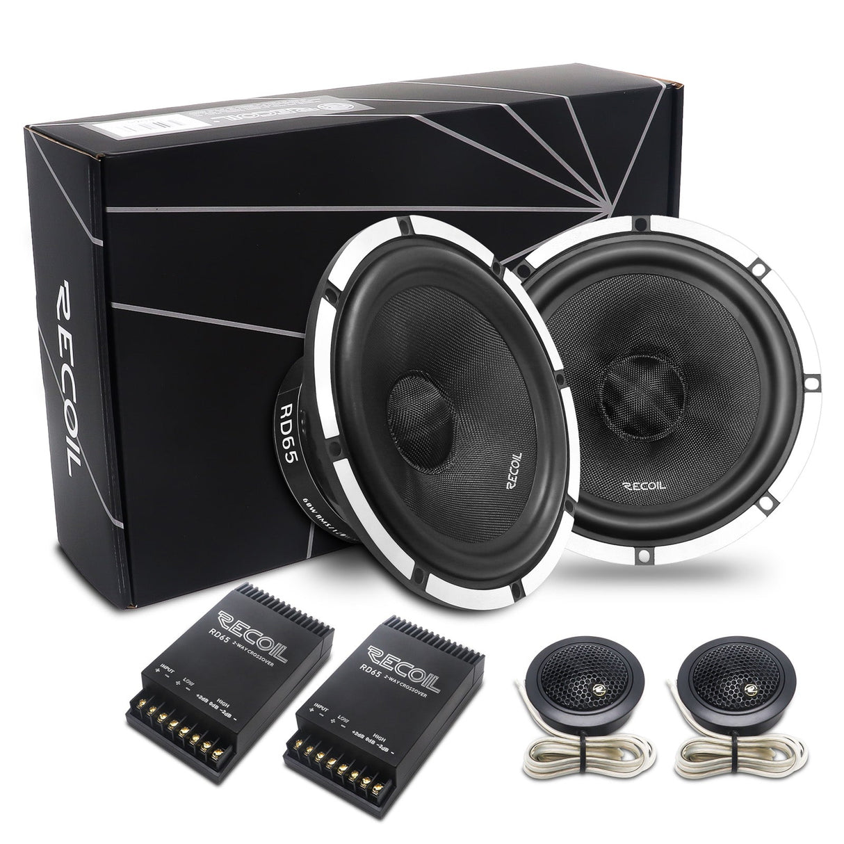 Recoil RD65 Car Audio Component Speaker System Performance Series 6.5-Inch