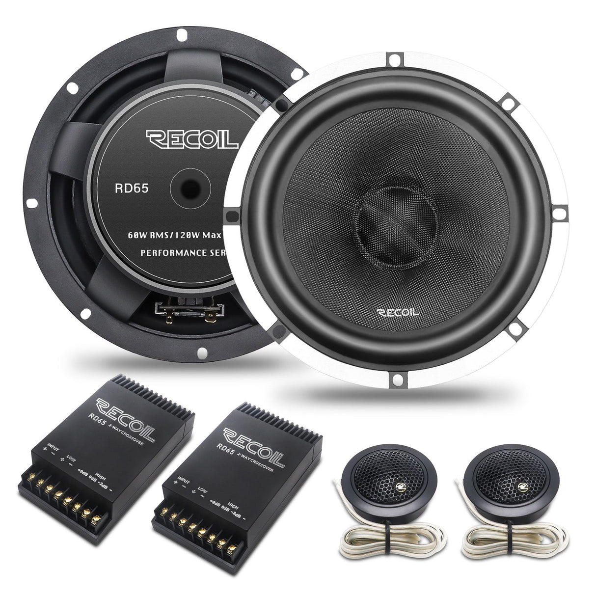 Recoil RD65 Car Audio Component Speaker System Performance Series 6.5-Inch