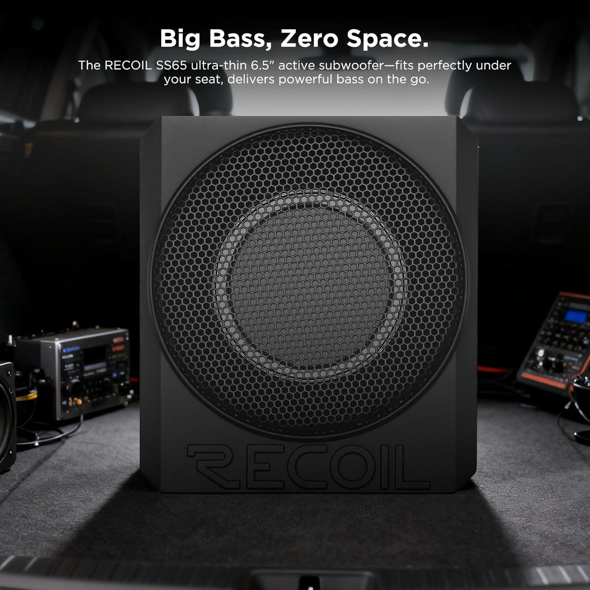 SS65 Ultra-Thin 6.5″ Active Under-Seat Car Subwoofer
