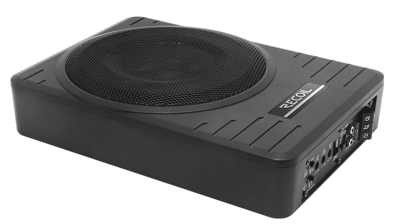 Recoil Under Seat Car Subwoofer 10″ 300W Max