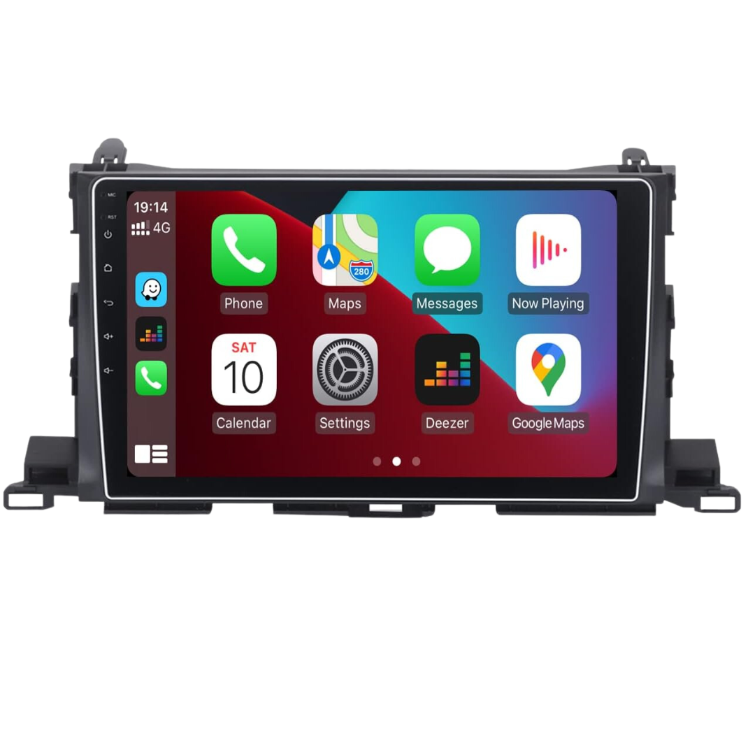 Daiko Car Stereo Wireless Carplay Android Auto For Toyota Highlander 2015-19