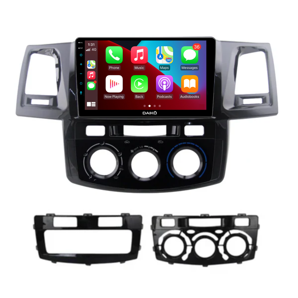 Daiko Multimedia Unit Wireless Carplay Android Auto For Toyota Hilux 2011-2015