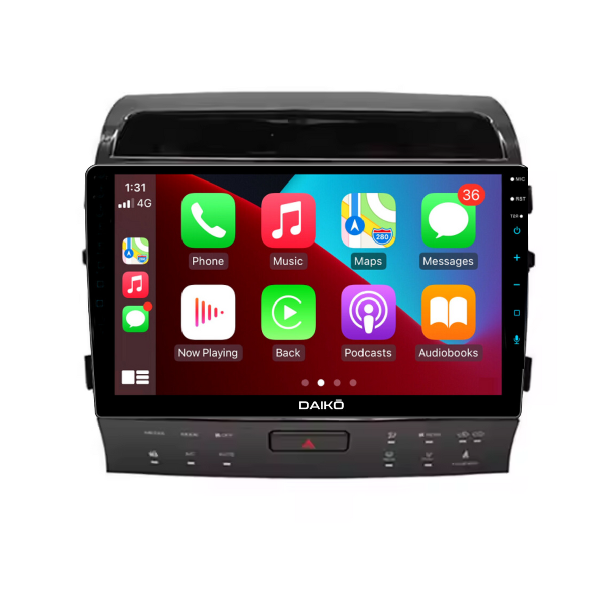 Daiko Car Stereo Carplay Android Auto For Toyota Prado 2007-2015 With AC Buttons