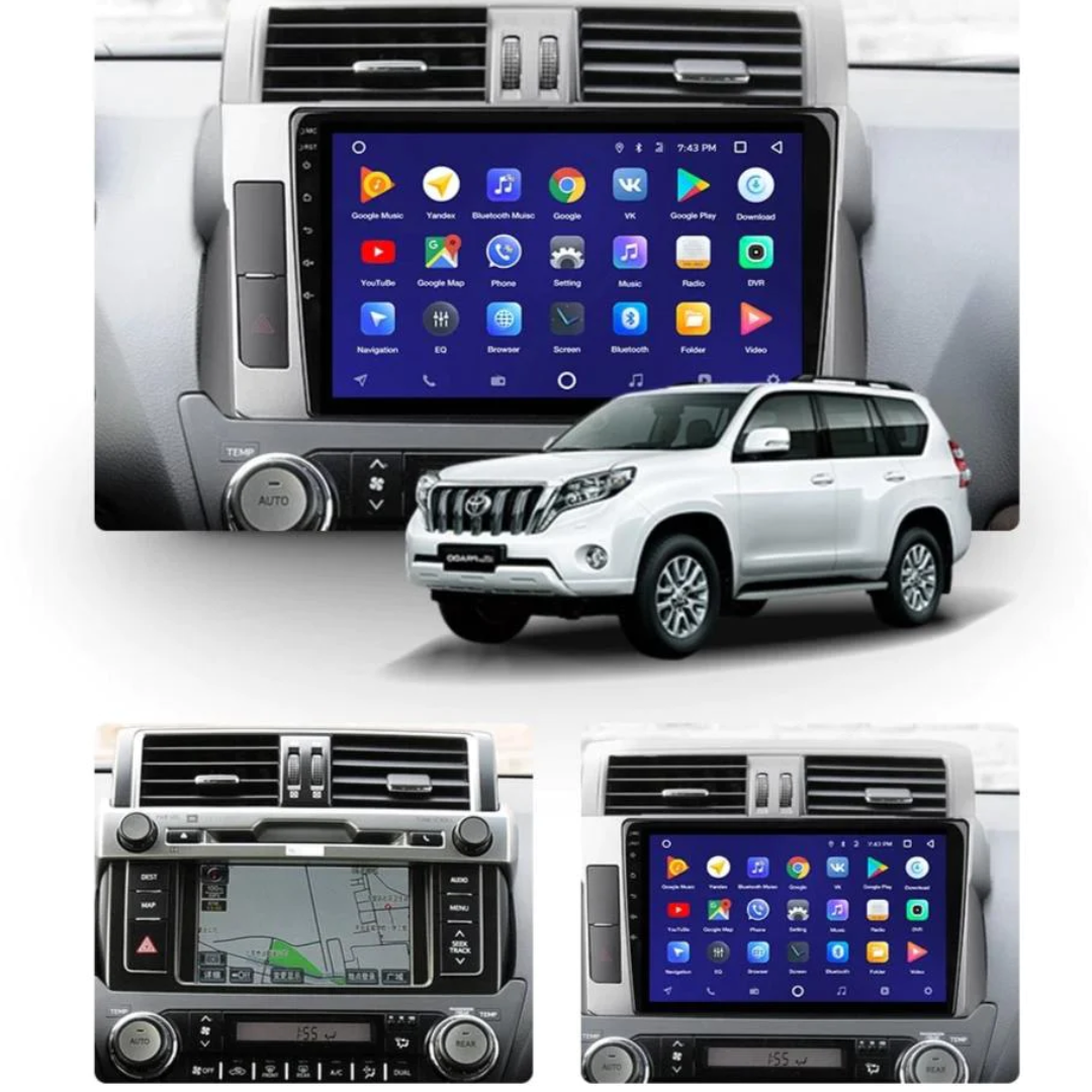 Daiko Car Stereo Carplay Android Auto For Toyota Land Cruiser Prado 2014-2017